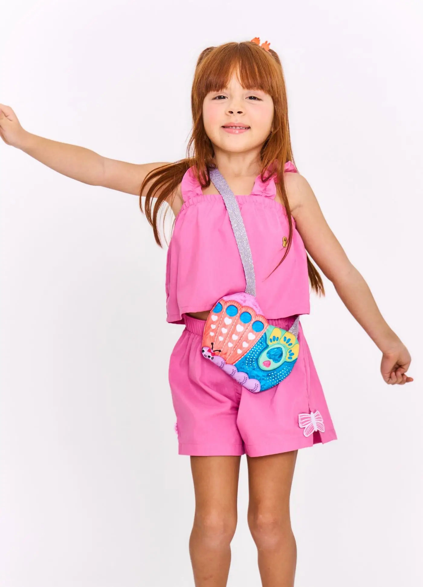 BOLSA BORBOCORES ROXO E LARANJA